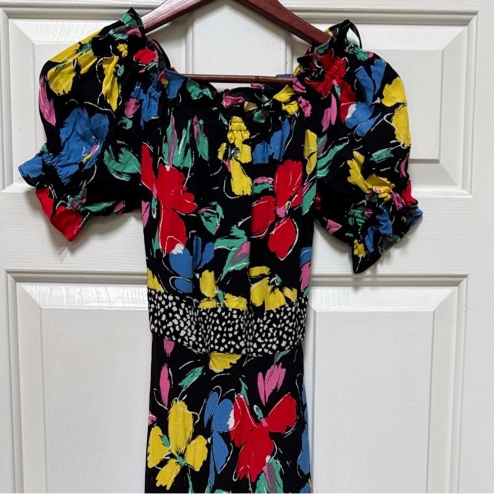 RIXO Floral Maxi Dress - vibrant multicolor size 2